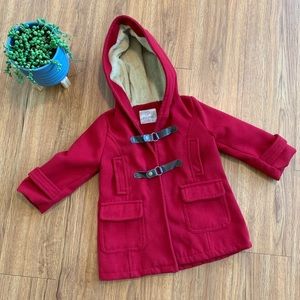 Toddler Girl Red hooded Coat 2T